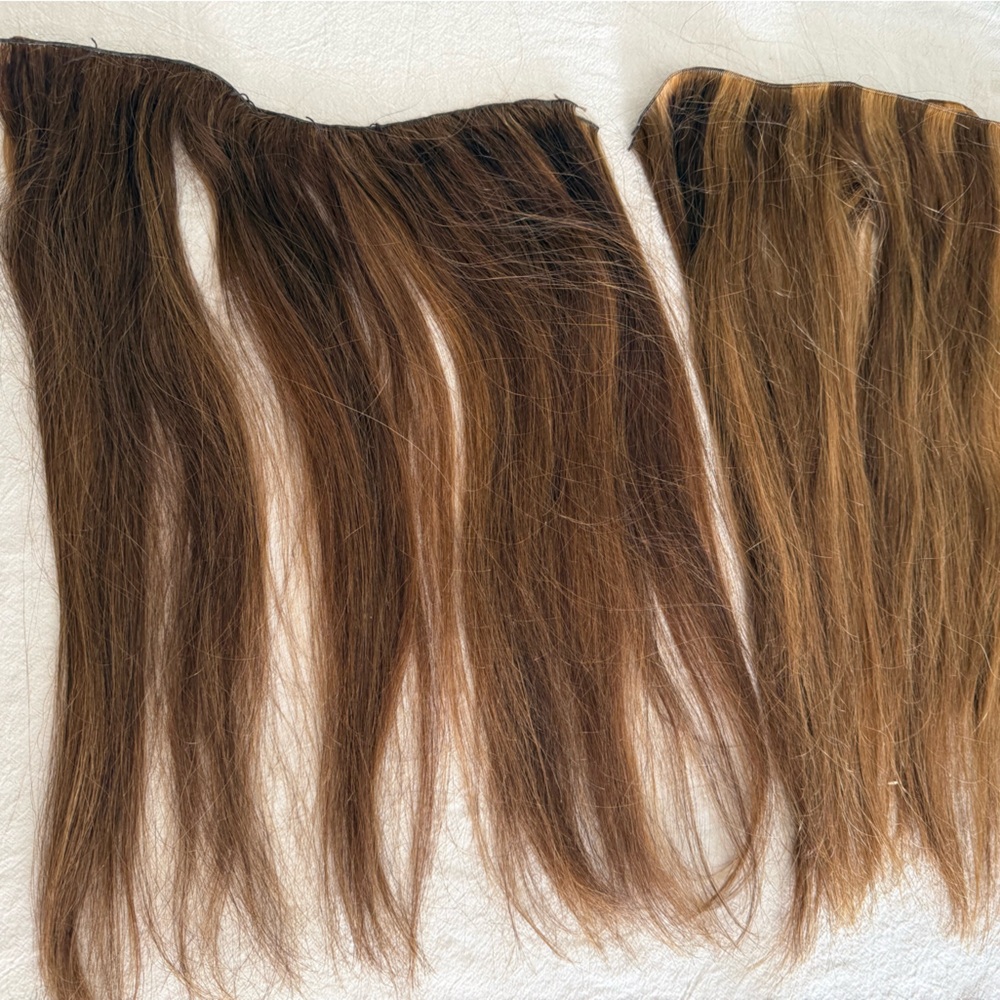 Real hair hand tied extensions